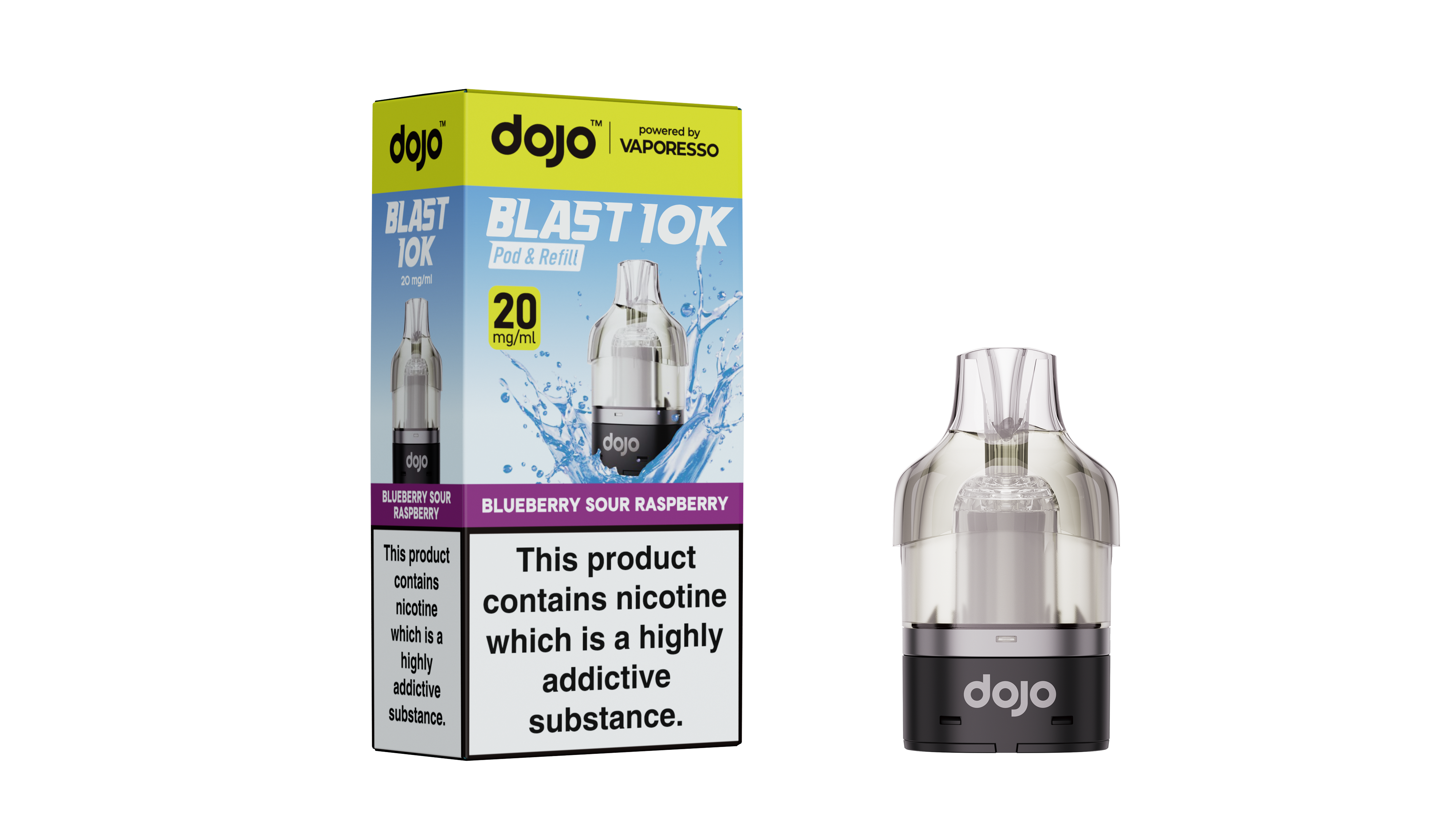 Blueberry Sour Raspberry – Vaporesso DOJO Blast 10K Prefilled Pods – 20mg